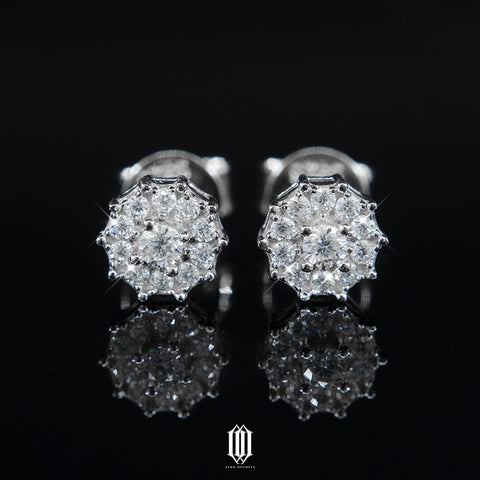 Moissanite Flower Earstuds