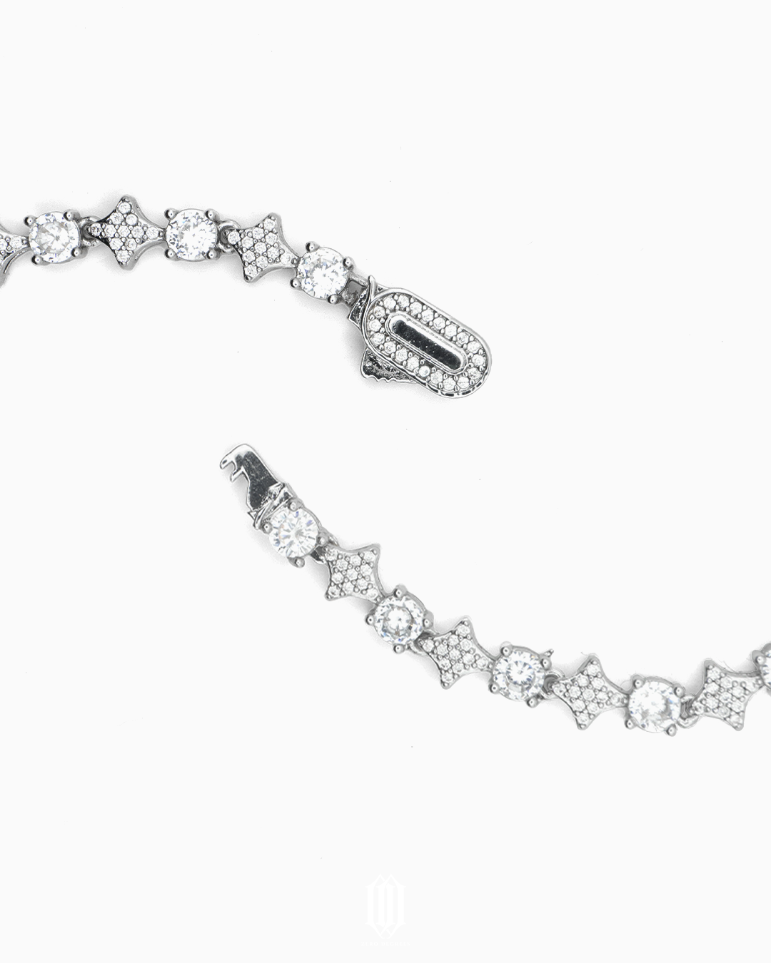 Moonstar Tennis Necklace - White Gold