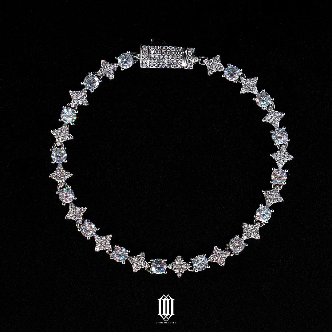 Moonstar Tennis Bracelet - White Gold