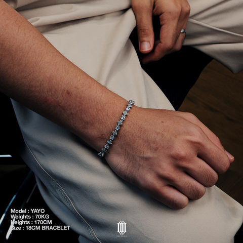 Moonstar Tennis Bracelet - White Gold