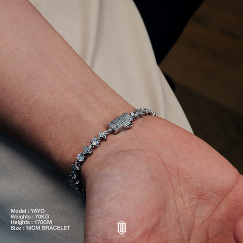 Moonstar Tennis Bracelet - White Gold