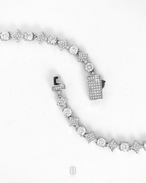 Moonstar Tennis Bracelet - White Gold