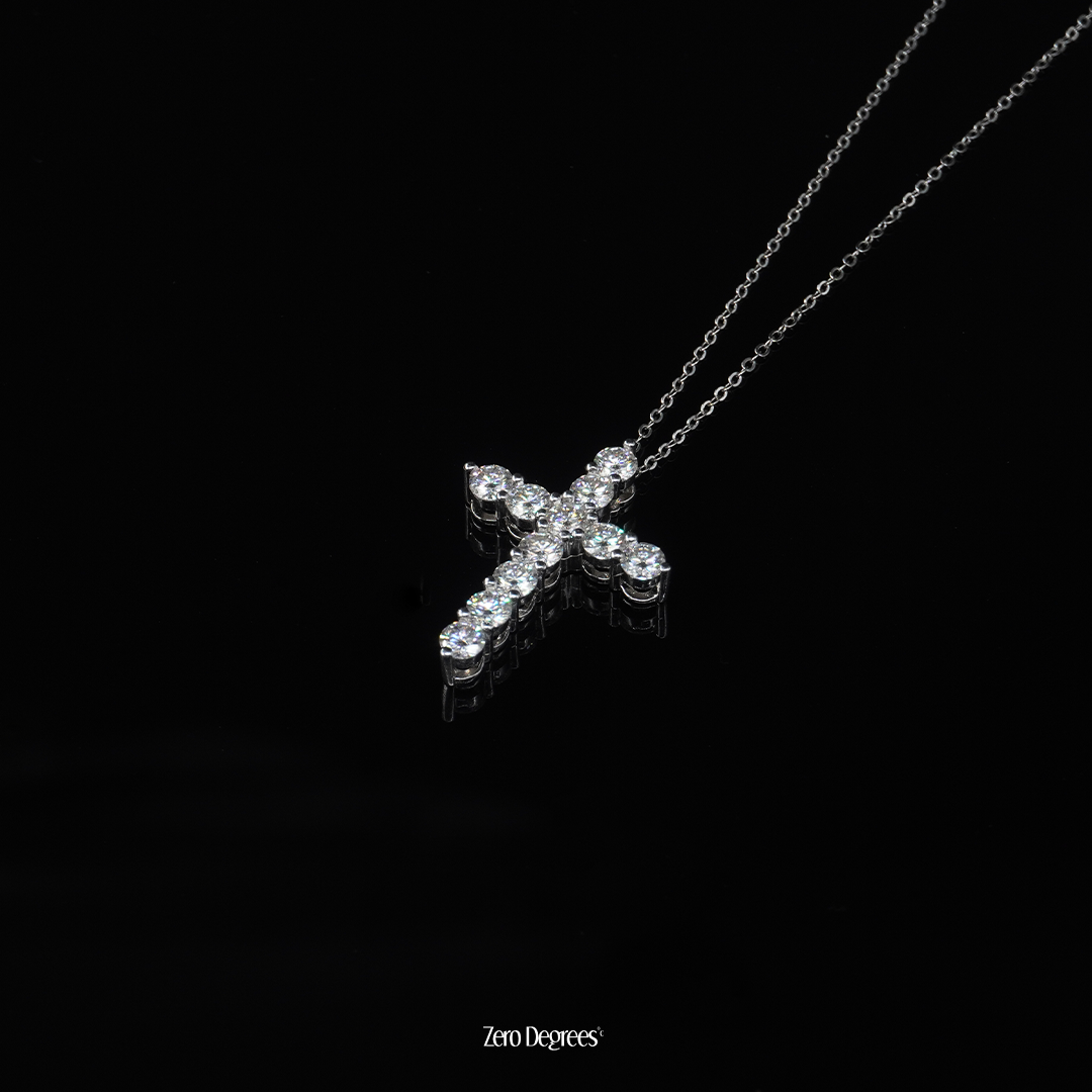 Moissanite Cross Pendant