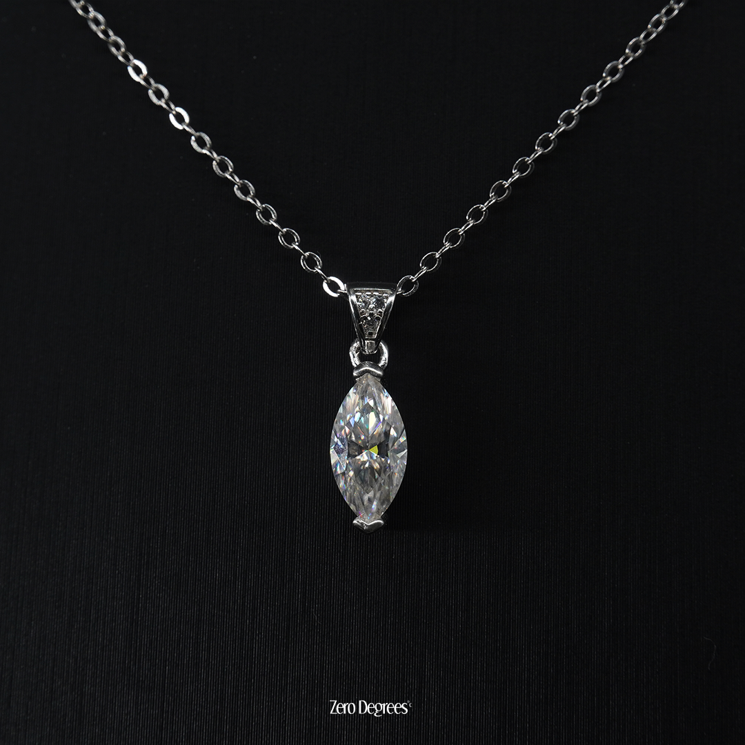 Marquise Cut Moissanite Pendant