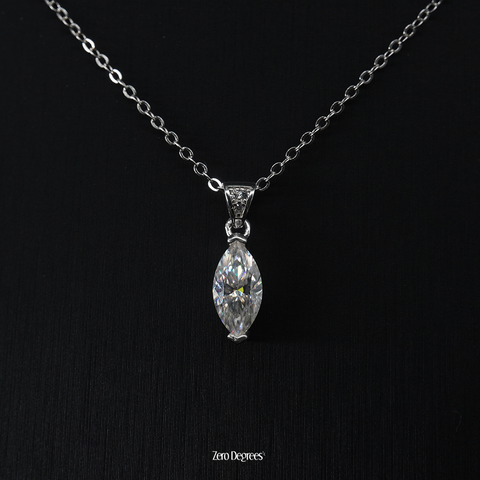 Marquise Cut Moissanite Pendant