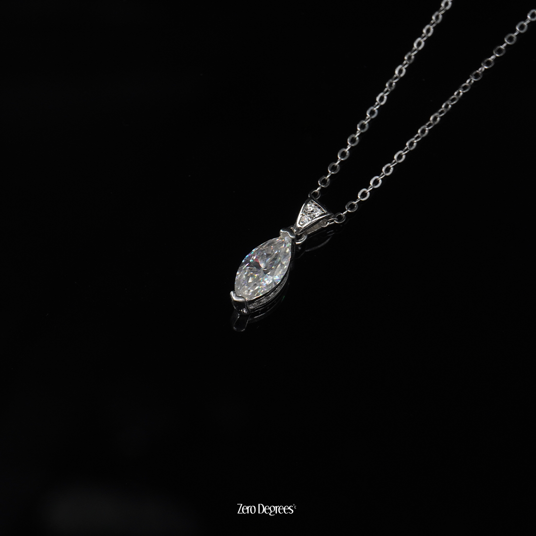 Marquise Cut Moissanite Pendant