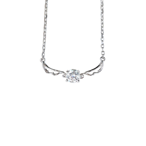 Winged Moissanite Necklace