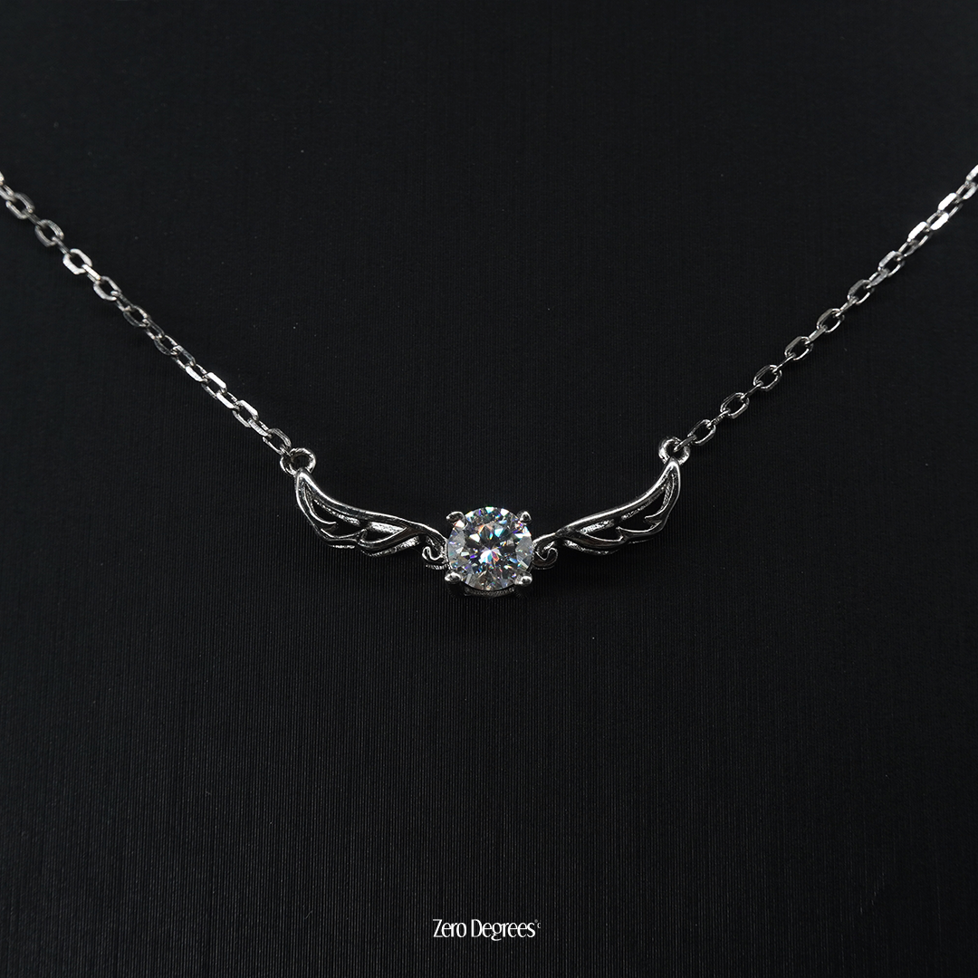 Winged Moissanite Necklace