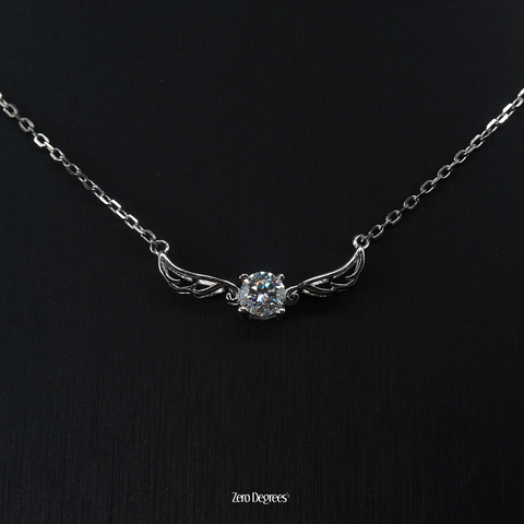 Winged Moissanite Necklace