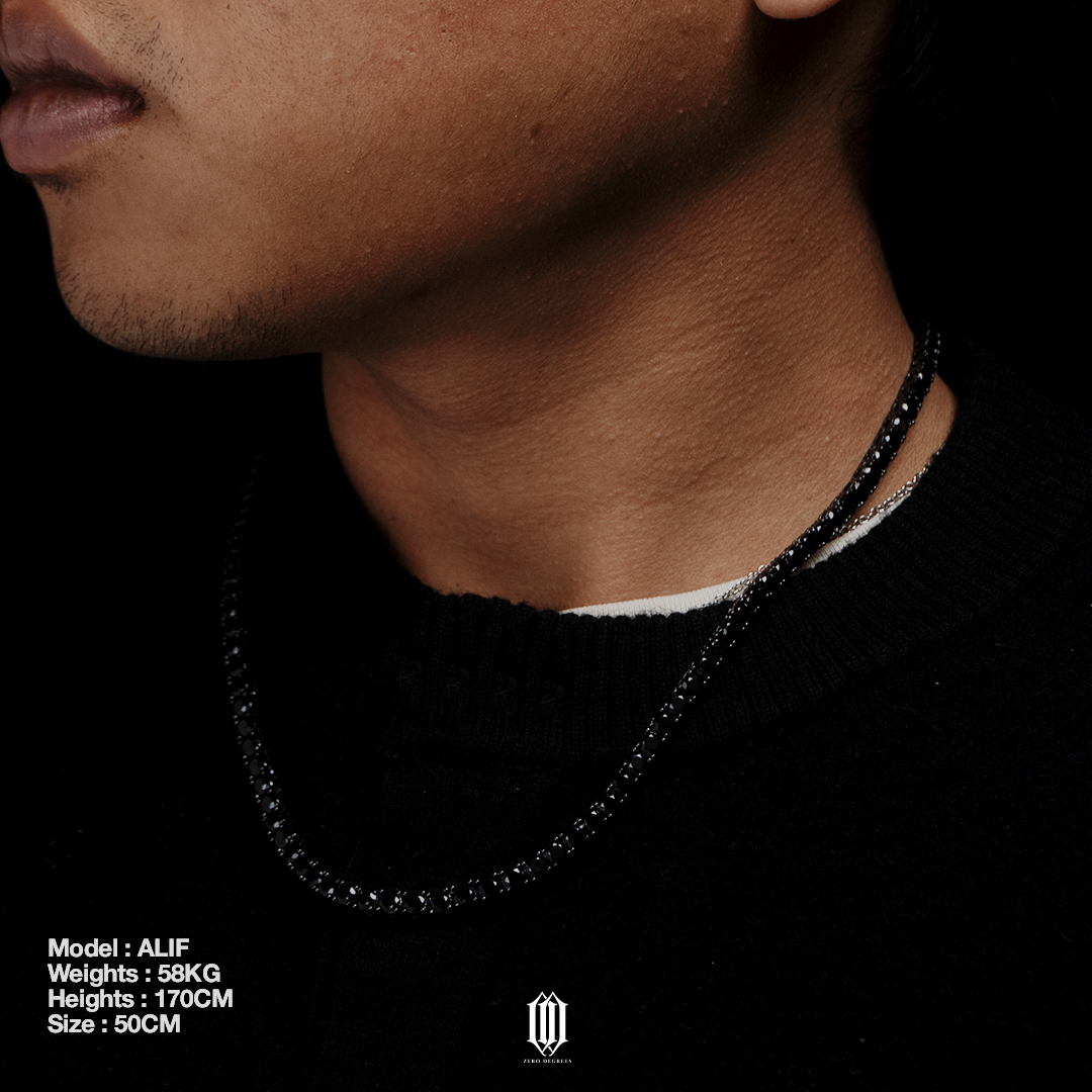 Obsidian Tennis Necklace