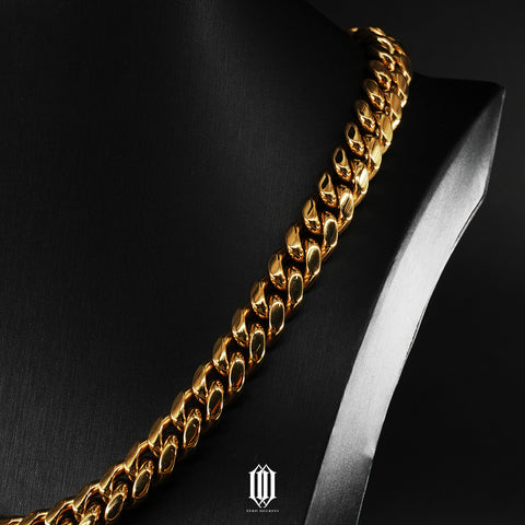 12mm Plain Jane Chain - Gold