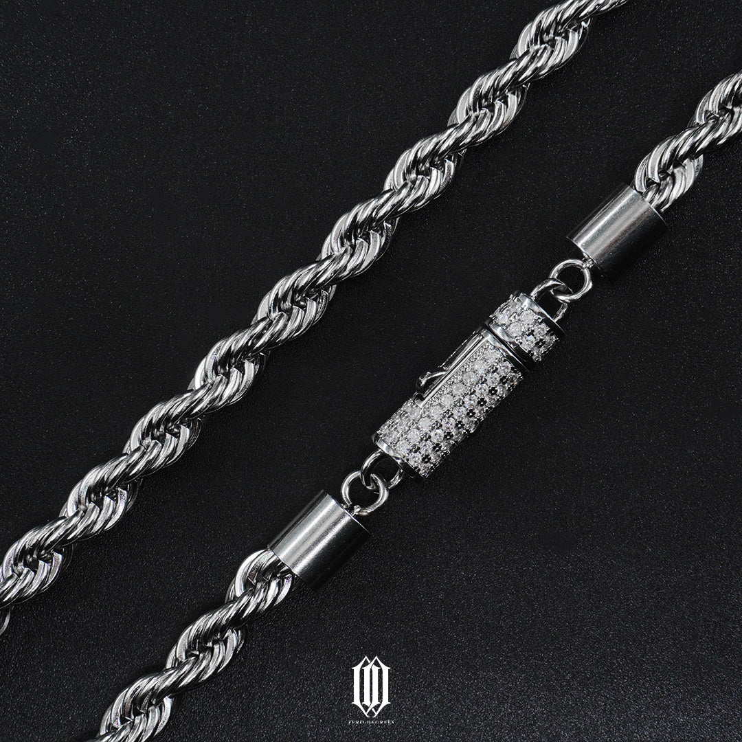 5mm Plain Jane Rope Chain w/ Iced Out Clasp – Zero Degrees°C Jewelry