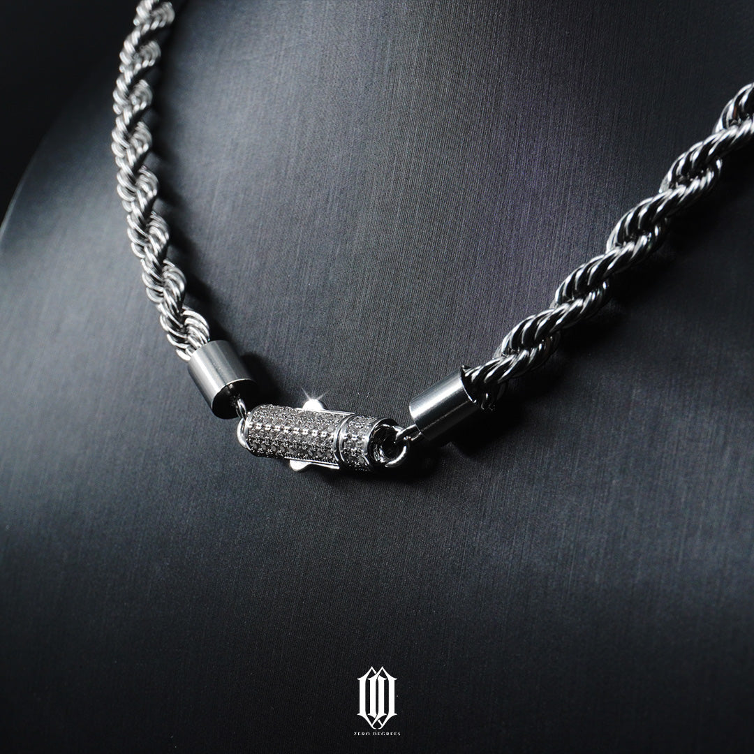 5mm Plain Jane Rope Chain w/ Iced Out Clasp