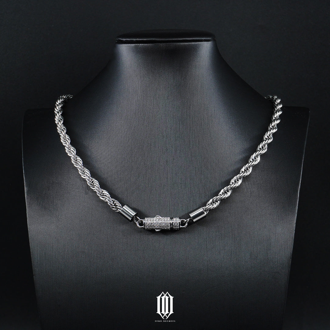 5mm Plain Jane Rope Chain w/ Iced Out Clasp