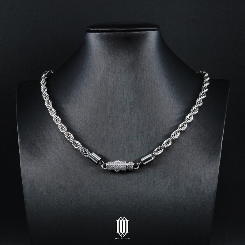 5mm Plain Jane Rope Chain w/ Iced Out Clasp