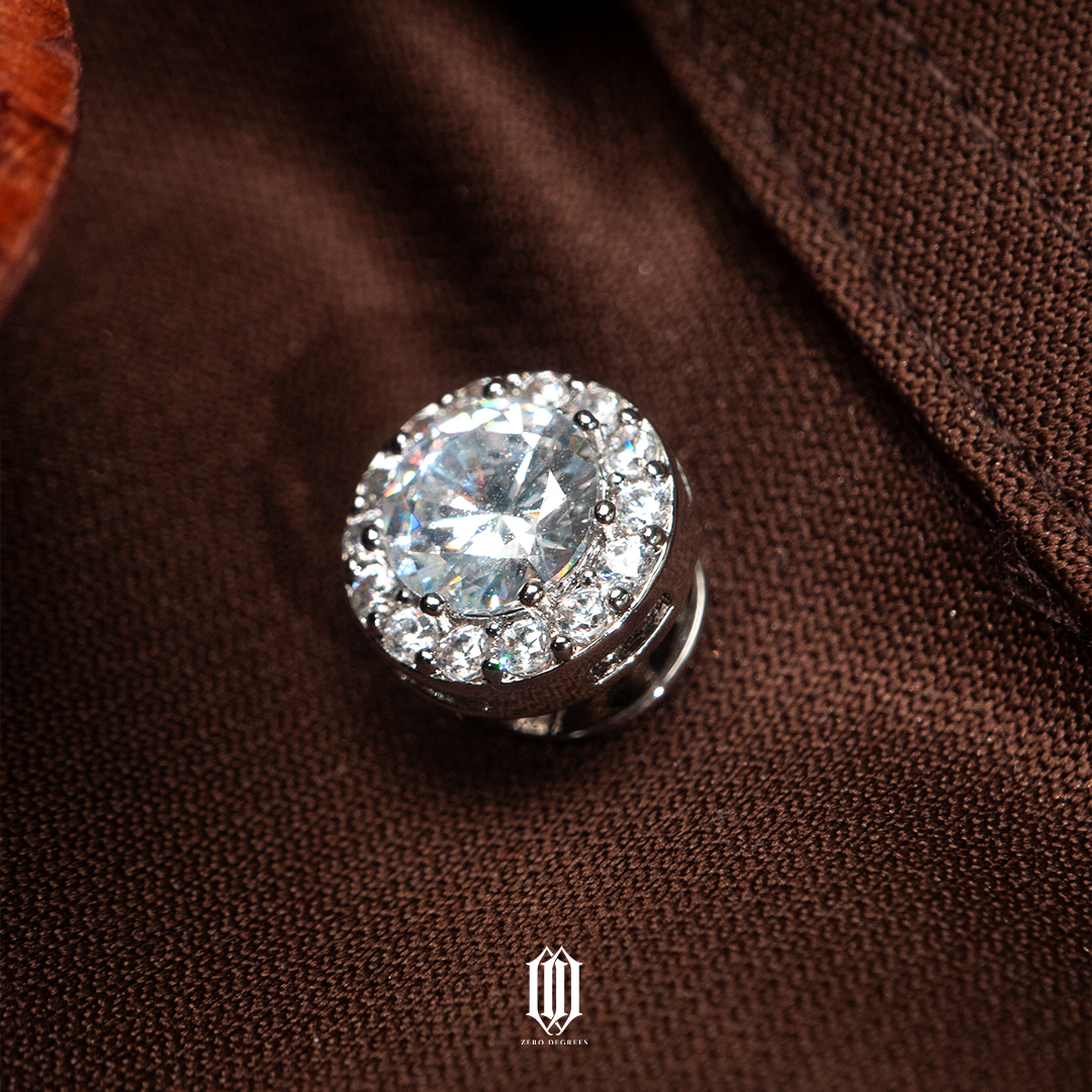 Classic Zero Degrees Butang Baju Melayu - White Gold