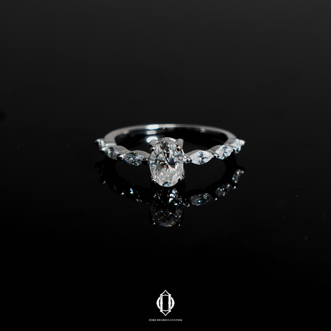 VVS Moissanite Aven RIng - White Gold