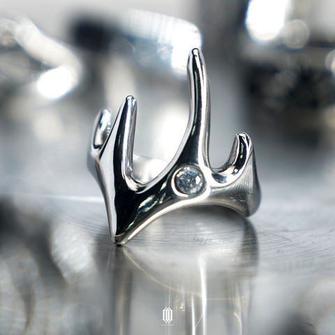 Single Stone Melted Plain Jane Ring