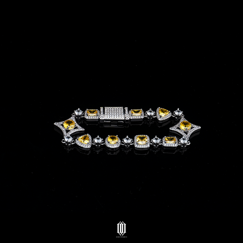 Clustered Distinct Cut Bracelet - Yellow