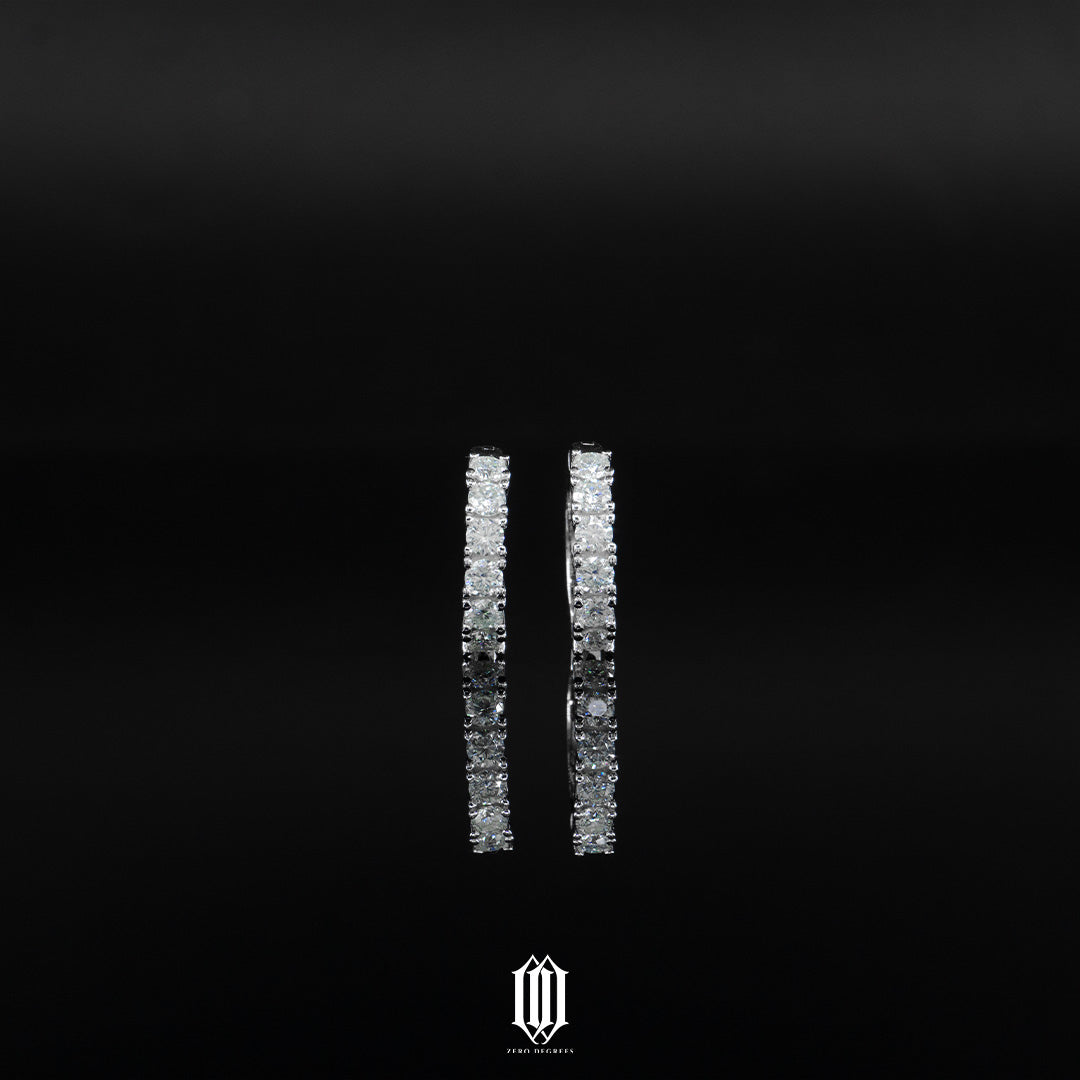 VVS  Moissanite Single Row Earrings