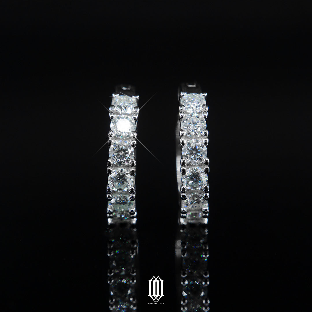 VVS  Moissanite Single Row Earrings