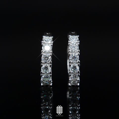 Single Row Moissanite Earrings