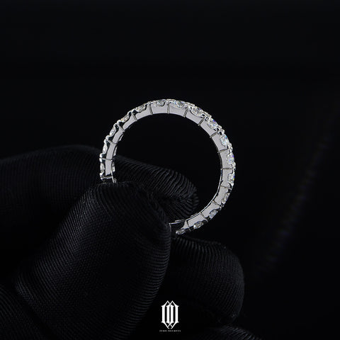 Single Row Moissanite Tennis Ring