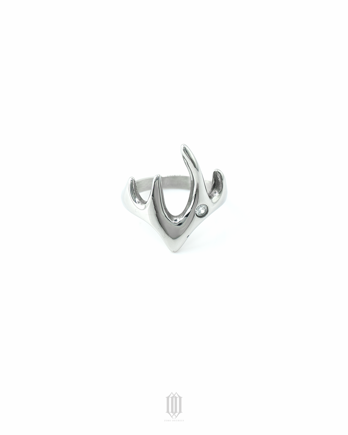 Single Stone Melted Plain Jane Ring