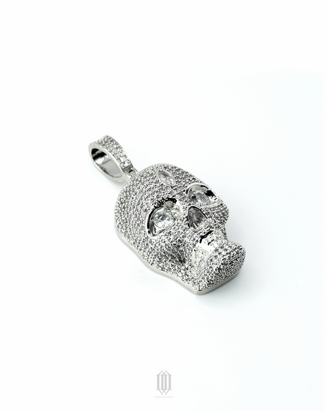 Skull Pendant - White Gold