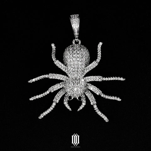 Spider Pendant - White Gold