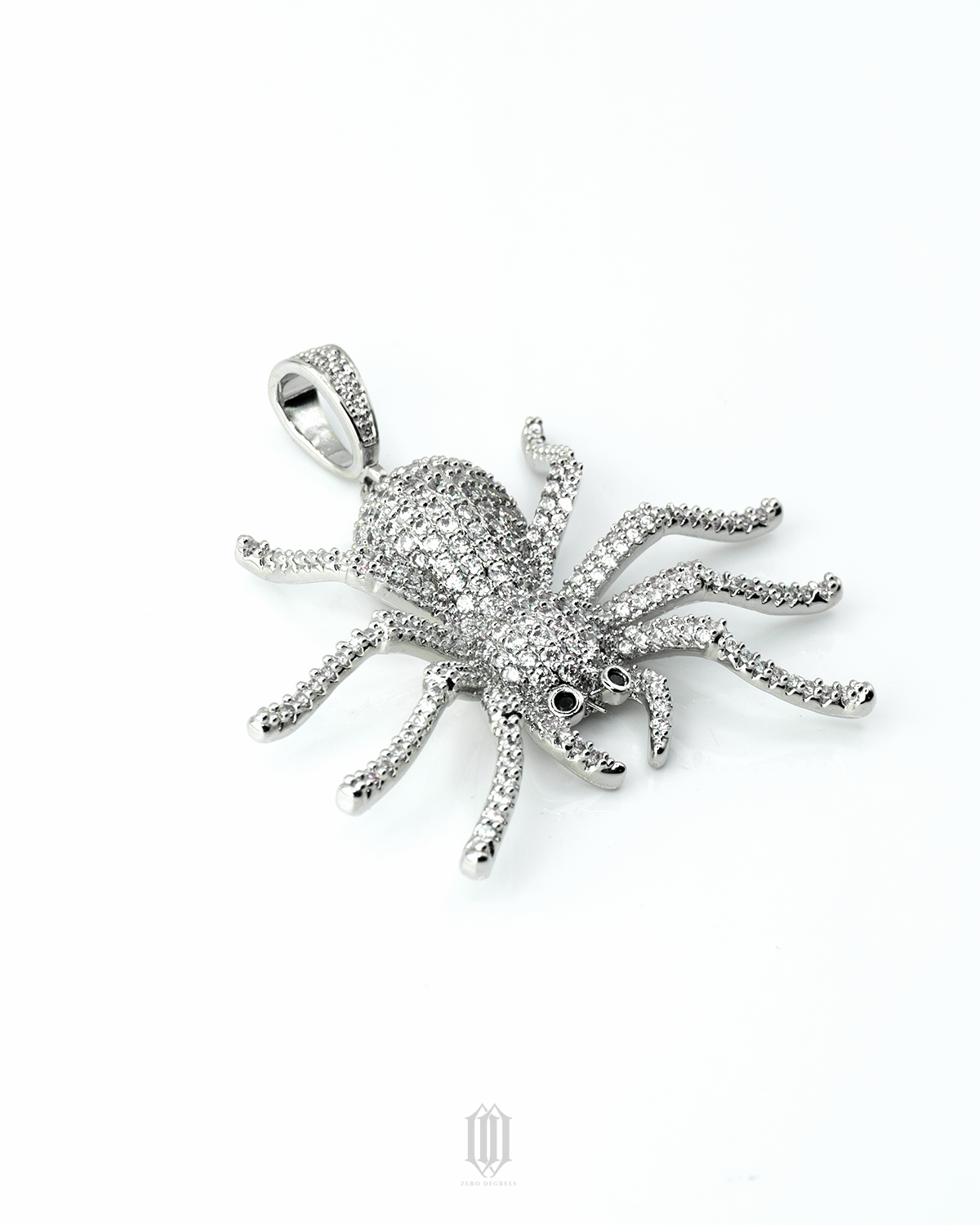 Spider Pendant - White Gold