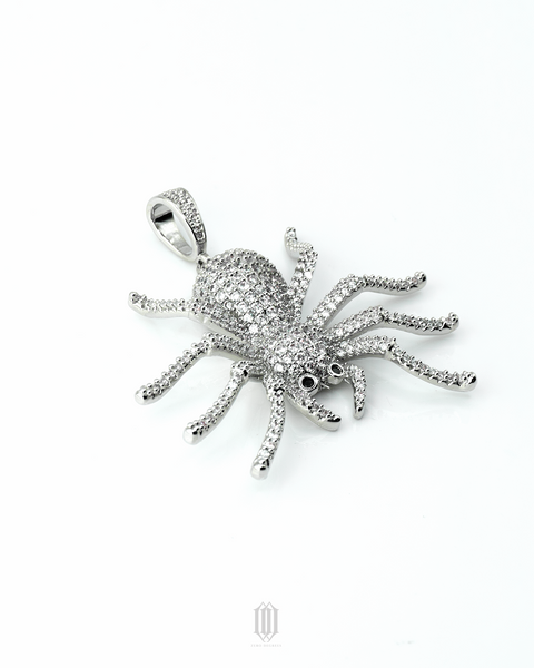 Spider Pendant - White Gold