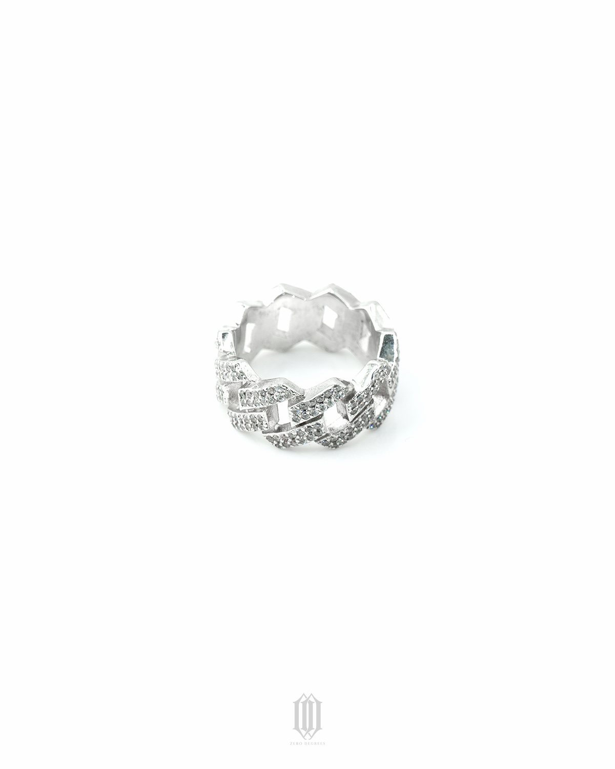 VVS Moissanite Prong Cuban Ring