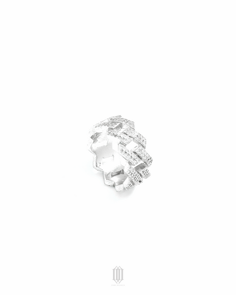 VVS Moissanite Prong Cuban Ring