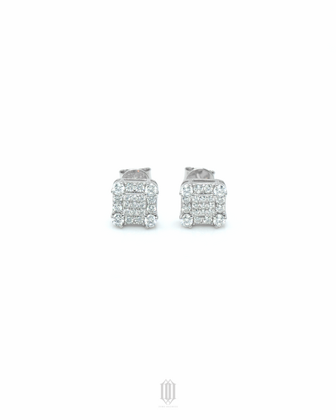 VVS Moissanite Square Earstuds