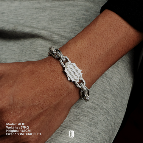 ZDG 12mm Heremes Link Bracelet - White Gold