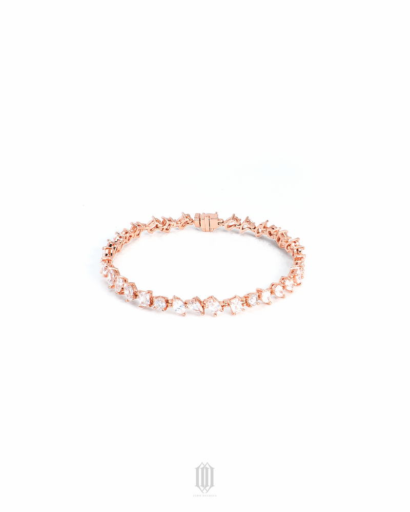 ZDG Distinct Cut Tennis Link Bracelet