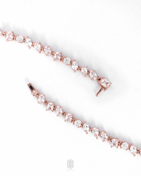 ZDG Distinct Cut Tennis Link Bracelet