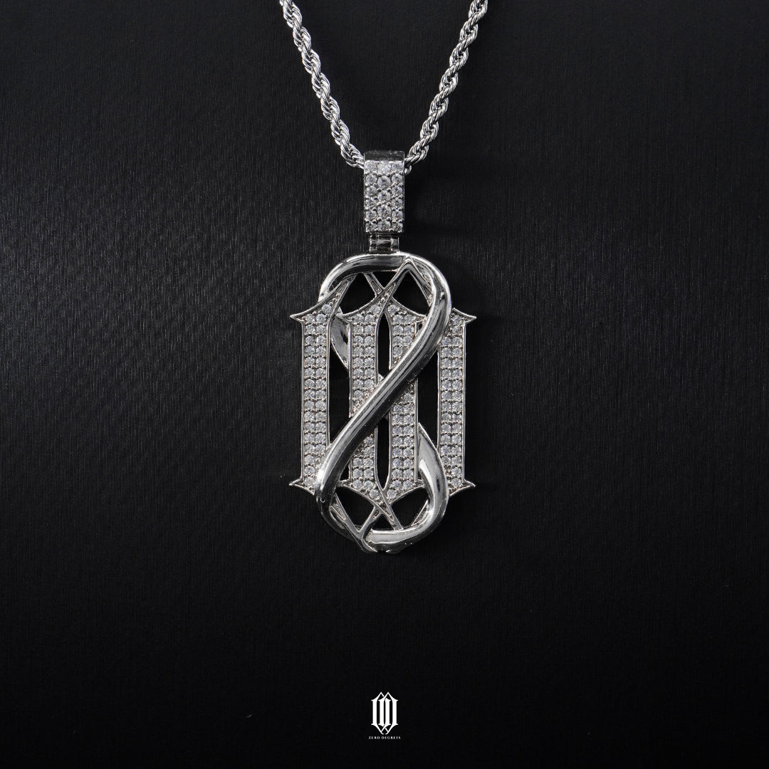 Chrono Infinity ZD Logo Pendant - White Gold
