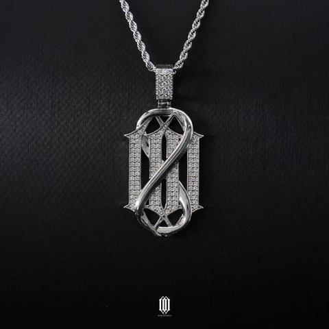 Chrono Infinity ZD Logo Pendant - White Gold