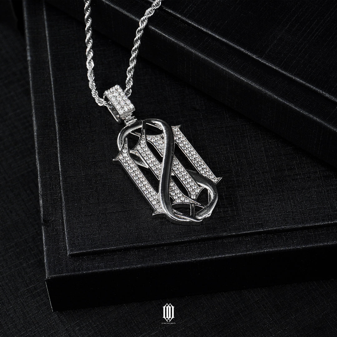 Chrono Infinity ZD Logo Pendant - White Gold