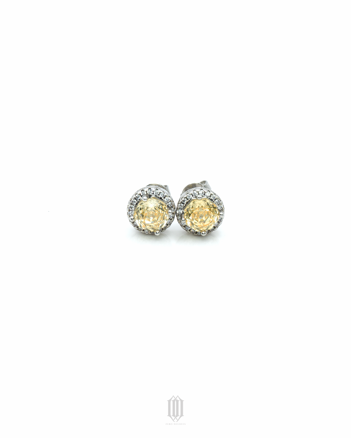 Zero Degrees Rose Cut Flower Earstuds