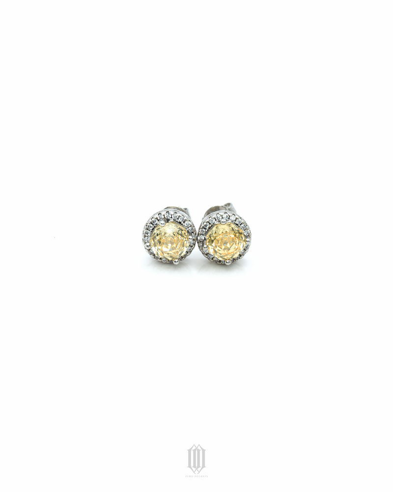 Zero Degrees Rose Cut Flower Earstuds