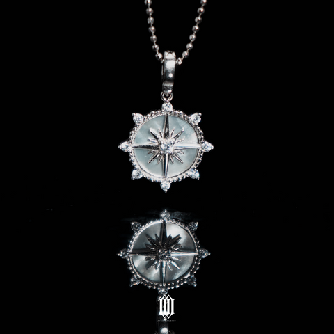 S925 Pearl Compass Pendant