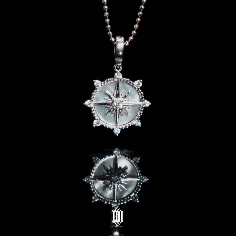 S925 Pearl Compass Pendant