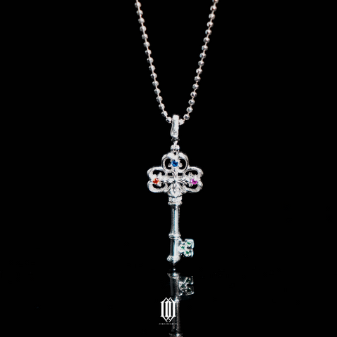 S925 Distinct Colour Key Pendant