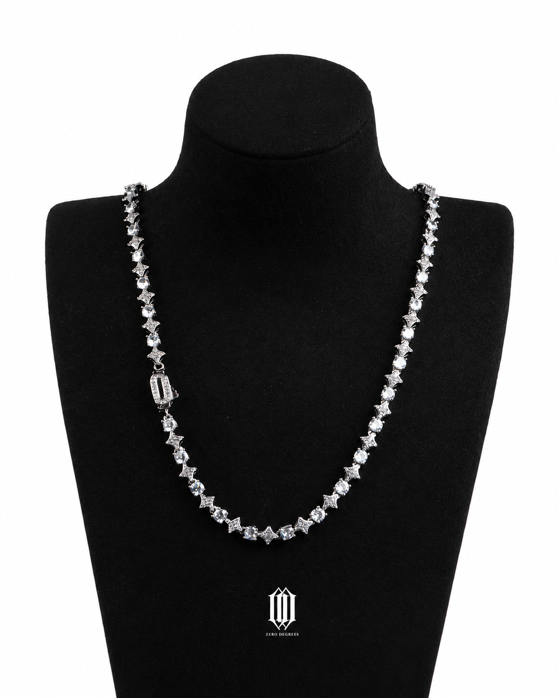 Moonstar Tennis Necklace - White Gold