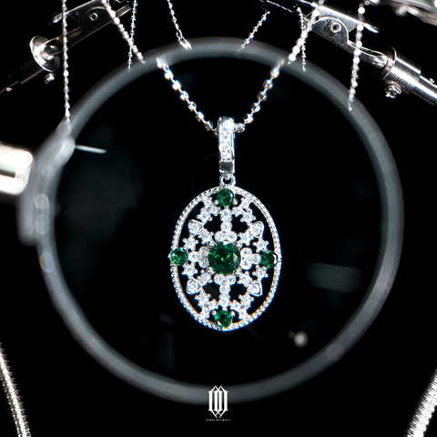 S925 Empress Emerald Pendant