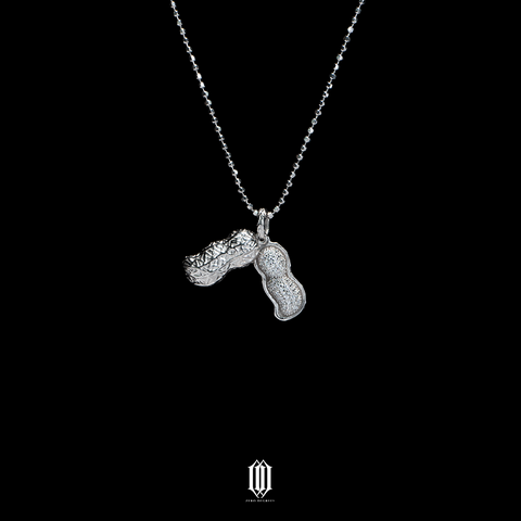 S925 Iced Out Kacang Pendant