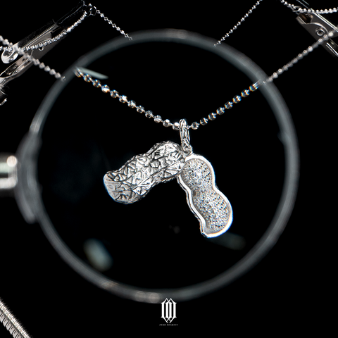 S925 Iced Out Kacang Pendant
